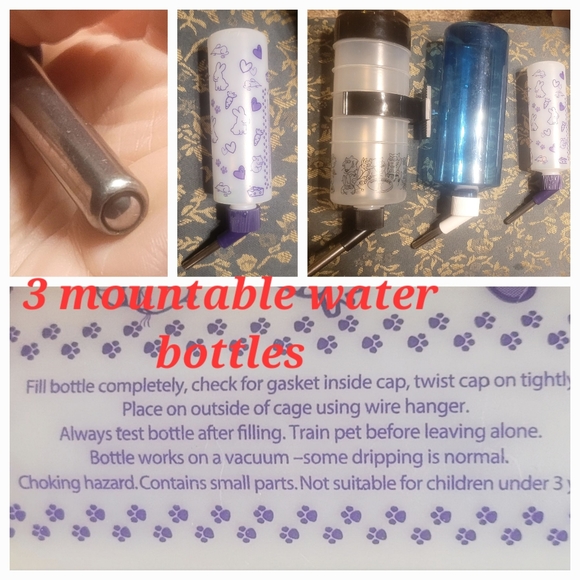 3 small animal water bottles and 1 large walk up barn - Picture 2 of 4
